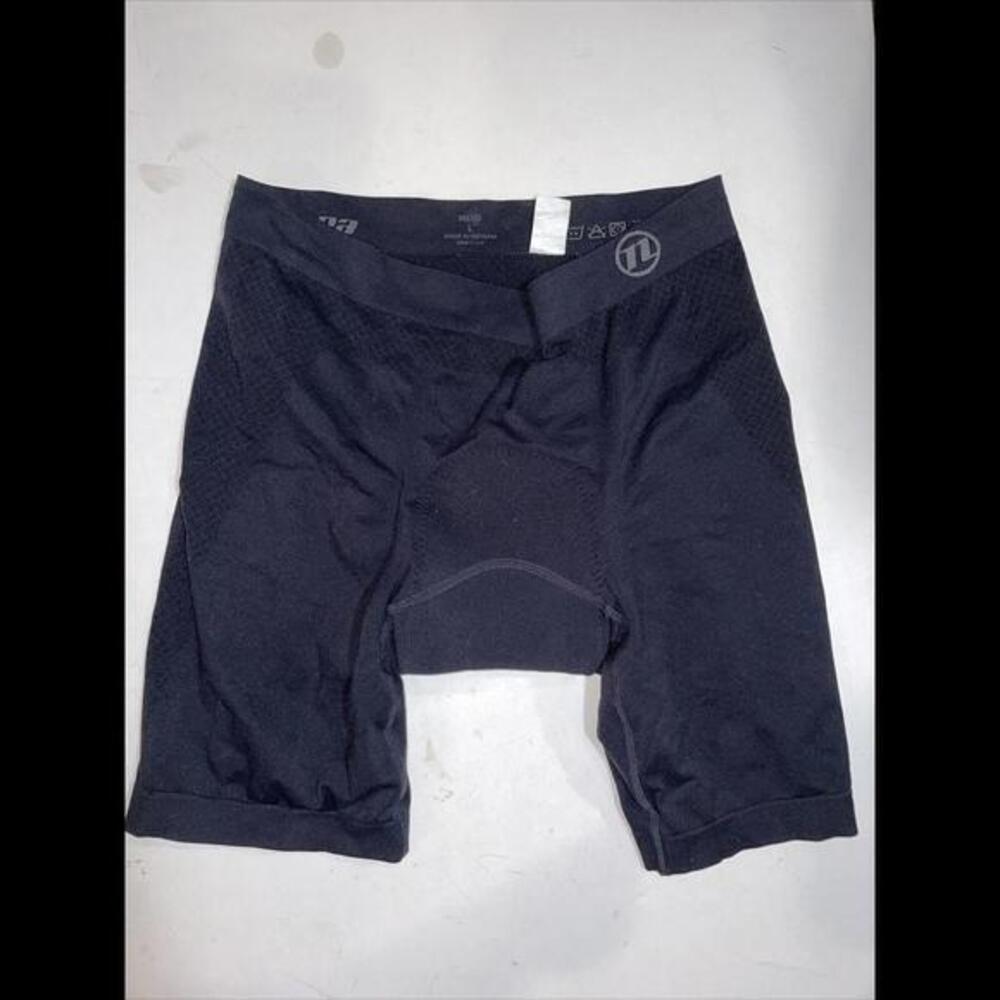 NOVARA Cycle BIKE‎ Shorts LARGE Poly Spandex BlacK Blue Pad